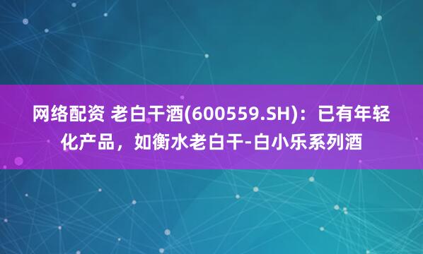 网络配资 老白干酒(600559.SH)：已有年轻化产品，如衡水老白干-白小乐系列酒